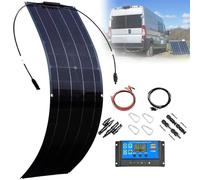 SXYKXYDL Kit de Panel Solar Flexible de 200 W, 400 W y 800 W, módulo fotovoltaico monocristalino, Controlador de Carga de 40 A para Caravana, Techo, Coche, Autocaravana, Cargador de energía (200 W)