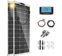 SXYKXYDL Kit de Panel Solar Flexible portátil con Controlador de 40 A, de Alta eficiencia para Cargar baterías de Coches, Yates y Barcos.