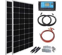 SXYKXYDL Kit de Panel Solar monocristalino de 600 W, módulo fotovoltaico con Controlador de Carga de 40 A y Cargador de batería para casa, Camping, autocaravanas y Tiendas de campaña.