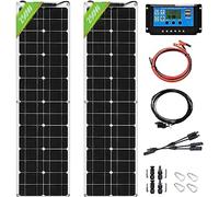SXYKXYDL Kit de Panel Solar monocristalino de 800 W y 12 V: 2 Paneles solares de 200 W + Controlador de Carga de 40 A, Apto para caravanas, Yates y autocaravanas.