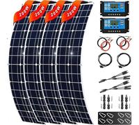 SXYKXYDL Kit de Panel Solar portátil, monocristalino Flexible de 400 W/800 W con Controlador de 40 A y Cargador de batería de 12 V-24 V para casa, Autocaravana, RV, Barco y Coche.