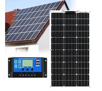 SXYKXYDL Kit de Paneles solares Flexibles de 500 W, monocristalino, para baterías de 12 V/24 V, vehículos recreativos, embarcaciones y Otras Aplicaciones Fuera de la Red (1 x 500 W)