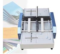 SXYKXYDL Máquina encuadernadora y plegadora Manual de folletos A3, Grapadora de Papel de 70 W para el hogar, la Escuela, la Oficina, Las imprentas, el Equipo de grapado y Plegado de folletos.