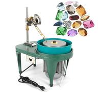 SXYKXYDL Máquina para facetar Gemas de 180 W, pulidora de Rocas lapidaria, pulidora de Jade de Banco con Disco de Pulido de 6 Pulgadas y manipulador facetado