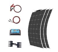 SXYKXYDL Panel Solar de 400 W, Kit de Panel Solar monocristalino Flexible de 800 W con Controlador de 40 A para Cargar baterías de 18 V y baterías de automóvil, Tres