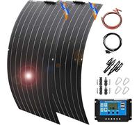 SXYKXYDL Panel Solar Flexible de 300 W x 2 - Panel Solar de 600 vatios + Módulo de Alta eficiencia, Cargador fotovoltaico + Accesorios para una fácil instalación