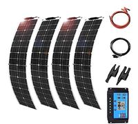 SXYKXYDL Panel Solar Flexible de 800 vatios, 4 Unidades, 200 vatios, para Uso doméstico con 2 Controladores (40 A), módulo fotovoltaico para vehículos recreativos, techos y embarcaciones, 4 x 200 W.