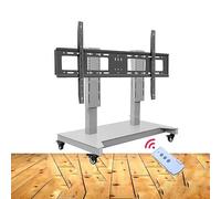 SXYKXYDL Soporte de TV motorizado, Carrito móvil con Ruedas, Elevador de TV motorizado, Altura Ajustable, función de Memoria de Altura de 4 Pasos, Compatible con Pantallas de 52 a 100 Pulgadas (Gris)
