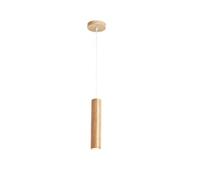 SXYSXYSXY 5W Madera colgante de luz minimalista LED Moderno lámpara de comedor creativo candelabro decoración lámpara colgante 6000K sala de estar dormitorio luces del restaurante Ø6*30cm,A