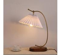 SXYSXYSXY Antiguo madera dormitorio lámpara de noche Estilo japones pantalla de tela casa de Campo lámpara de escritorio E27 sala de estar hotel Cafetería Decorativo D25*48CM,A