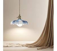 SXYSXYSXY Lámpara colgante vintage de cristal Estilo japonés Minimalista Lámpara colgante Estilo nórdico moderno Lámpara de comedor E27 Lámpara de araña Dormitorio Pasillo Cocina 25 cm