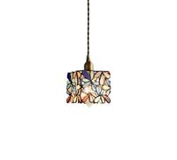 SXYSXYSXY Lámpara colgante vintage de estilo nórdico en cristal de estilo europeo Lámpara de comedor de estilo minimalista moderno Lámpara de techo E27 Dormitorio Pasillo 10 * 9 cm