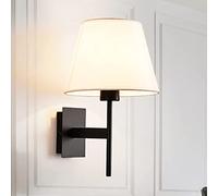 SXYSXYSXY Lámpara de Pared Dentro Americano Moderno/Retro Apliques de Pared Pantalla de Tela Decoración Lámpara de Noche Iluminación de Pared Desván Dormitorio Sala Escalera Pasillo Enchufe E27