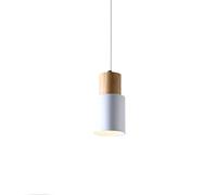 SXYSXYSXY Lámparas de Techo Colgantes Modernas Madera Pequeña Lámpara Colgante E27 Minimalista Dormitorio candelabro Lámpara de Mesa de Comedor Cocina Sala Oficina Desván Restaurante,Blanco