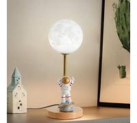 SXYSXYSXY LED Astronauta Lámpara de Mesa 7W Diseño Creativo Moderno Luz de Noche Regulable lámpara de Noche Decorativo 3000K/4500K/6000K lámpara de Escritorio por niños Dormitorio Sala de Estar Hotel