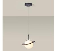 SXYSXYSXY LED esfera de cristal lámpara colgante creativo diseño madera dormitorio mesilla de noche minimalismo E27 candelabro sala de estar cocina comedor escalera Ø13.8cm