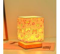 SXYSXYSXY LED Madera Luz de noche Infantil Lámpara de mesa moderno 3000K Regulable Simple lámpara de noche dormitorio salón Habitación infantil Decorativo,F