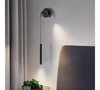 SXYSXYSXY LED Moderno Lámpara de Pared 7W+3W adentro Apliques Negro Luz para Leer Colgante de luz Luz cálida 3000K Decoración Lámpara de Noche para Sala de Estar Habitación luz de Pared,Left