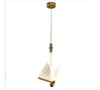 SXYSXYSXY LED moderno Lámpara de techo mariposa diseño dormitorio mesilla de noche colgante de luz lámpara colgante candelabro 3000K sala de estar comedor cocina 13 * 14 CM