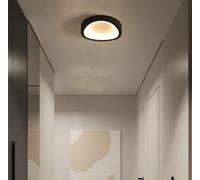 SXYSXYSXY LED Moderno Lámpara de techo Minimalista Lámpara de pasillo 12 W Entrada Luz cálida 3000 K Para Pasillo Balcón Vestíbulo Escaleras Cocina Vestuario 20 x 6 cm,Negro