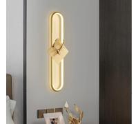 SXYSXYSXY LED Nórdico Aplique Minimalismo tira larga Ciervo Aplique de pared L:60CM moderno Aplique Luz cálida 3000K Interior dormitorio salón Escalera pasillo,Oro