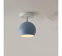 SXYSXYSXY Moderno nórdico Luces de Techo Minimalista balcón Lámpara de Pasillo E27 macarrones lámpara de Techo lámparas de Cocina Creativo diseño Pequeña balcón Entrada Plafón Techo 15 * 20cm,Azul