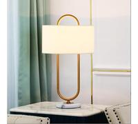 SXYSXYSXY Moderno Sencillo decorativo lámpara de cabecera Estilo americano Grande Lámpara de mesa diseño artístico nórdico dormitorio Pantalla de tela E27 Salón hotel 33 * 58CM