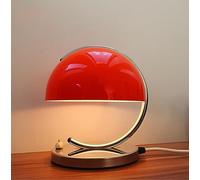 SXYSXYSXY Moderno/Vintage Vidrio Lámpara de mesa Nórdico Decorativo Lámpara de cabecera Minimalismo Lámpara de sobremesa Dormitorio Salón Con pantalla de cristal Estudio Hotel E27,Rojo