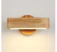 SXYSXYSXY Nórdico Aplique LED Regulable Aplique madera Luz tricolor Interior Dormitorio ajustableAplique para salón Escalera pasillo 20 * 11cm