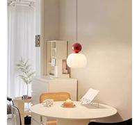 SXYSXYSXY Nórdico Dormitorio Mesilla de noche Lámpara colgante Moderno Minimalismo 7W acrílico Diseño creativo Luz cálida 3000K Salón Loft Pasillo 16 * 22CM,Rojo