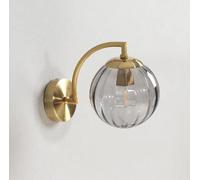 SXYSXYSXY Nórdico Minimalismo Aplique Moderno Vidrio Aplique Interior Dormitorio Mesilla de noche Iluminación de pared para Salón Escalera Pasillo E14 15cm,Gris