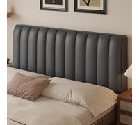 SXZAGZR Funda Elástica Acolchada para Cabecero, Impermeable Y Antipolvo, De Cuero PU, Universal Y Compatible con Todos Los Tamaños (Individual, Matrimonial, Queen, King) (Gris Oscuro,180cm)