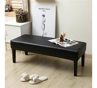 SXZAGZR Funda para Banco, Fundas De Banco Elástica Rectangular Cubierta De Banco, Banco De Silla Impermeable Estirable Cubre, Banco De Cuero Cubiertas De Comedor (Negro,100x40x30cm)