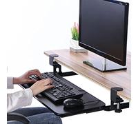 SXZenSpace Adjustable Height Keyboard Tray with Armrest Support, Durable and Easy to Install, Perfect for Home Office Desks, Computer Mouse Stand, Ergonomic Design