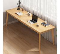 SXZenSpace Escritorio Extragrande de Madera Maciza de Mediados de Siglo para 2 Personas, Acabado Natural, Ideal para Oficina en casa, estación de Trabajo para Ordenador, Escritura o Estudio (