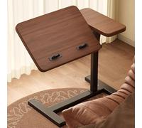 SXZenSpace Escritorio móvil de Altura Ajustable, Mesa Auxiliar inclinable para Cama con Ruedas Ocultas, Escritorio para portátil de pie, Mesa Auxiliar para sofá, mesas con Ruedas para el hoga