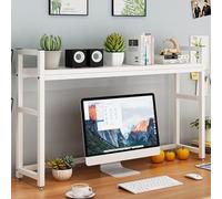 SXZenSpace Estantería de Escritorio Ajustable con estantes Abiertos de Madera y Metal para Oficina en casa o Dormitorio.