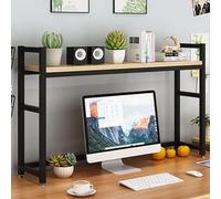 SXZenSpace Estantería de Escritorio Ajustable de Madera y Metal para Ordenador, Estante de Almacenamiento Abierto para Dormitorio, Oficina y hogar.