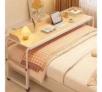 SXZenSpace Mesa Auxiliar Ajustable en Altura con Ruedas, Escritorio móvil para Cama King Size, Apta para Cualquier Lugar de la casa.