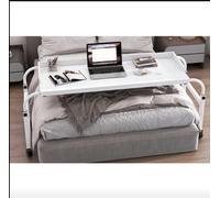 SXZenSpace Mesa Auxiliar Ajustable para Cama con Ruedas - Escritorio móvil con Carrito para portátil para Oficina en casa