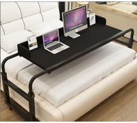 SXZenSpace Mesa Auxiliar para Cama con Ruedas, Escritorio Ajustable para Ordenador para Oficina en casa - Estación de Trabajo móvil para Cama con Altura y Longitud Ajustables, Carrito para po