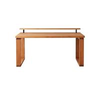 SXZenSpace Mesa de Estudio de Madera Maciza, Escritorio para Ordenador con uniones de Espiga y mortaja, con estantes para Oficina, Dormitorio, hogar, Sala de Estar, Dormitorio, 100x60x75cm