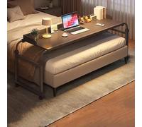 SXZenSpace Mesa médica rodante con Bandeja de Comida de Altura Ajustable, Ruedas móviles para Cama, sofá Cama o Carrito para portátil y Cama suprayacente, Color Negro.