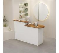 SXZenSpace Mostrador de recepción de Oficina Principal con mostrador, computadora de Madera para Caja y Pago, mostrador de Caja minorista Adecuado para Espacios pequeños, Negocios