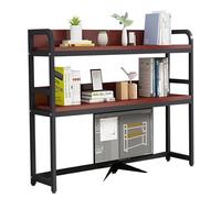 SXZenSpace Torre de estanterías Multicapa para Colgar sobre la Puerta con Estante Organizador de Escritorio Ajustable, Estilo Industrial, para Ordenador, Ideal para Almacenamiento y exhibició