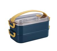 SXZHSM Bento Recipiente para Alimentos Lunch, 1.6 L Hermetico Bento Box, Bento Box Sostenible para NiñOs Adulto,Blue