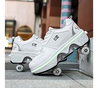 SXZHSM Zapatos con Ruedas Zapatillas con 4 Ruedas para Niños Y Niña Deformación Zapatillascon Ruedas Se Puede Bambas con Ruedas Automática Calzado De Skateboarding,EU33