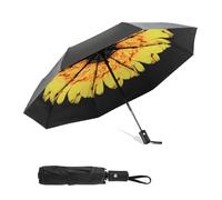 SY COMPACT Paraguas cortavientos automático ligero irrompible, paraguas directo de alta economía, B-Floro amarillo, 98 centimètres, Moderno