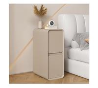 SYALEO Buró Mesita de Noche Extra Estrecha con 2 cajones de Madera Maciza, mesita de Noche pequeña y Moderna, Mesa Auxiliar para sofá, Armario, Dormitorio, Sala de Estar Mesilla de Noche