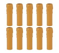 SyangKaitian Fundas de goteo para velas, fundas de plástico para velas, fundas para tubos, fundas para enchufes con forma de vela, 10 fundas para velas de 4 pulgadas, fundas para velas de simulación d